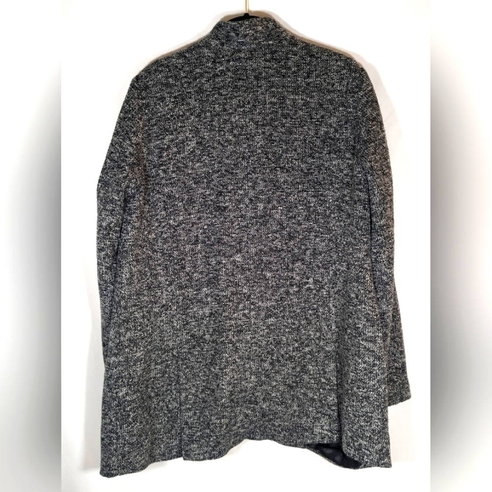 Soft Surroundings St. James Gray and Black Knit Open Front Cardigan Size Medium - Picture 3 of 9
